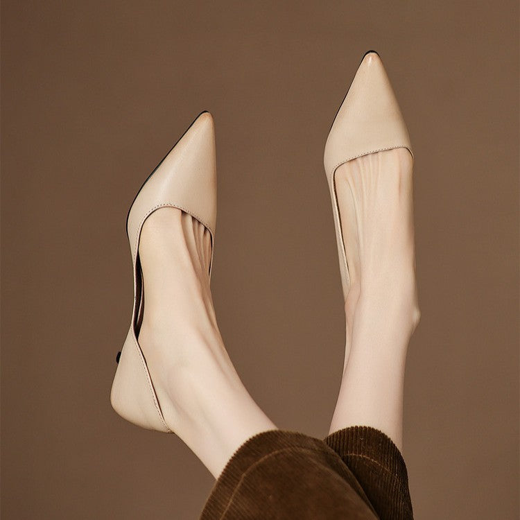 Orlisse Leren Kitten Hak Pumps