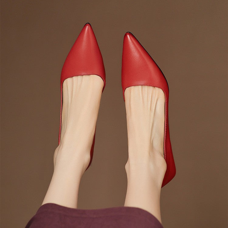 Orlisse Leren Kitten Hak Pumps