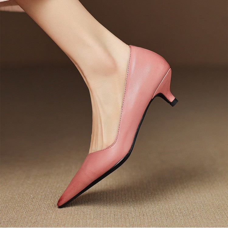 Orlisse Leren Kitten Hak Pumps