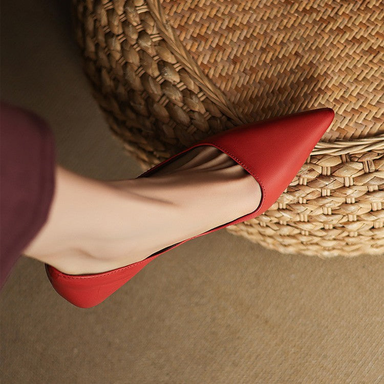 Orlisse Leren Kitten Hak Pumps