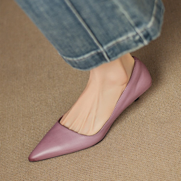 Orlisse Leren Kitten Hak Pumps