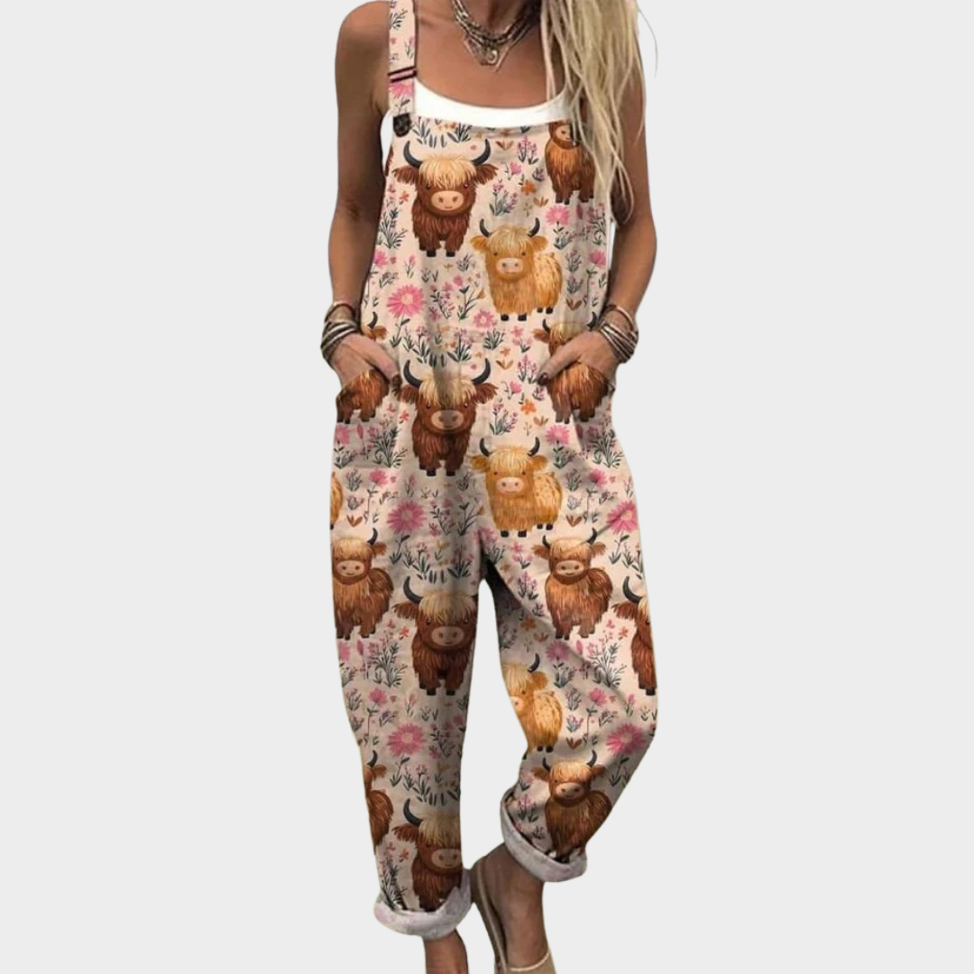 Comfortabele Gedrukte Dungarees
