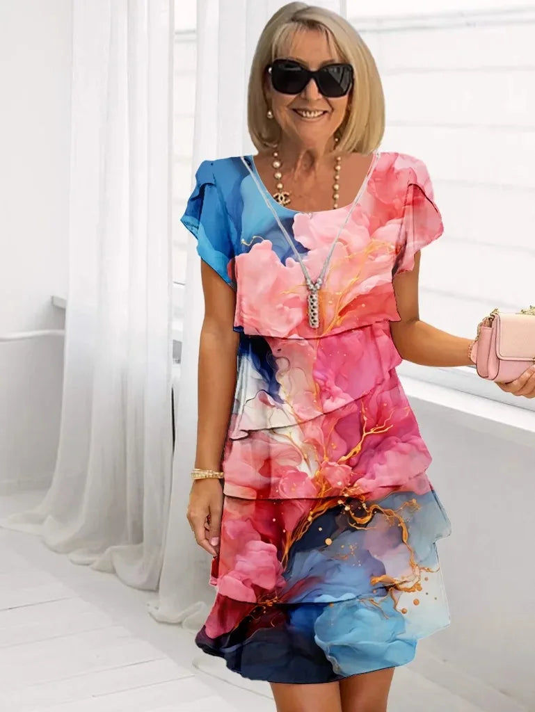 Caroline | Elegante Comfort Ruffle Jurk