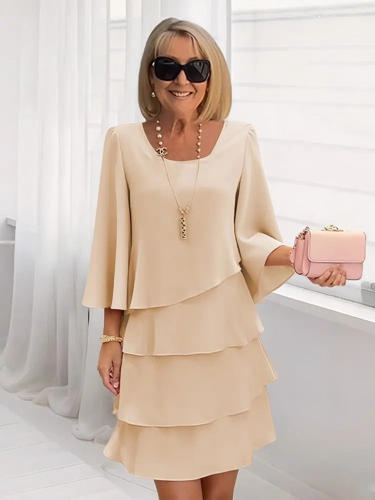Catherine | Elegante Comfort Ruffle Jurk