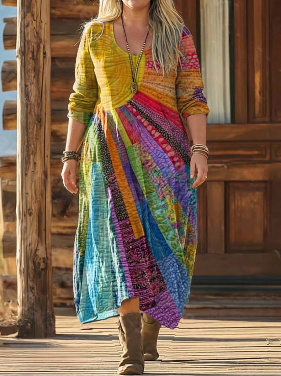 Liora - Gedrukt Bohemian Jurk