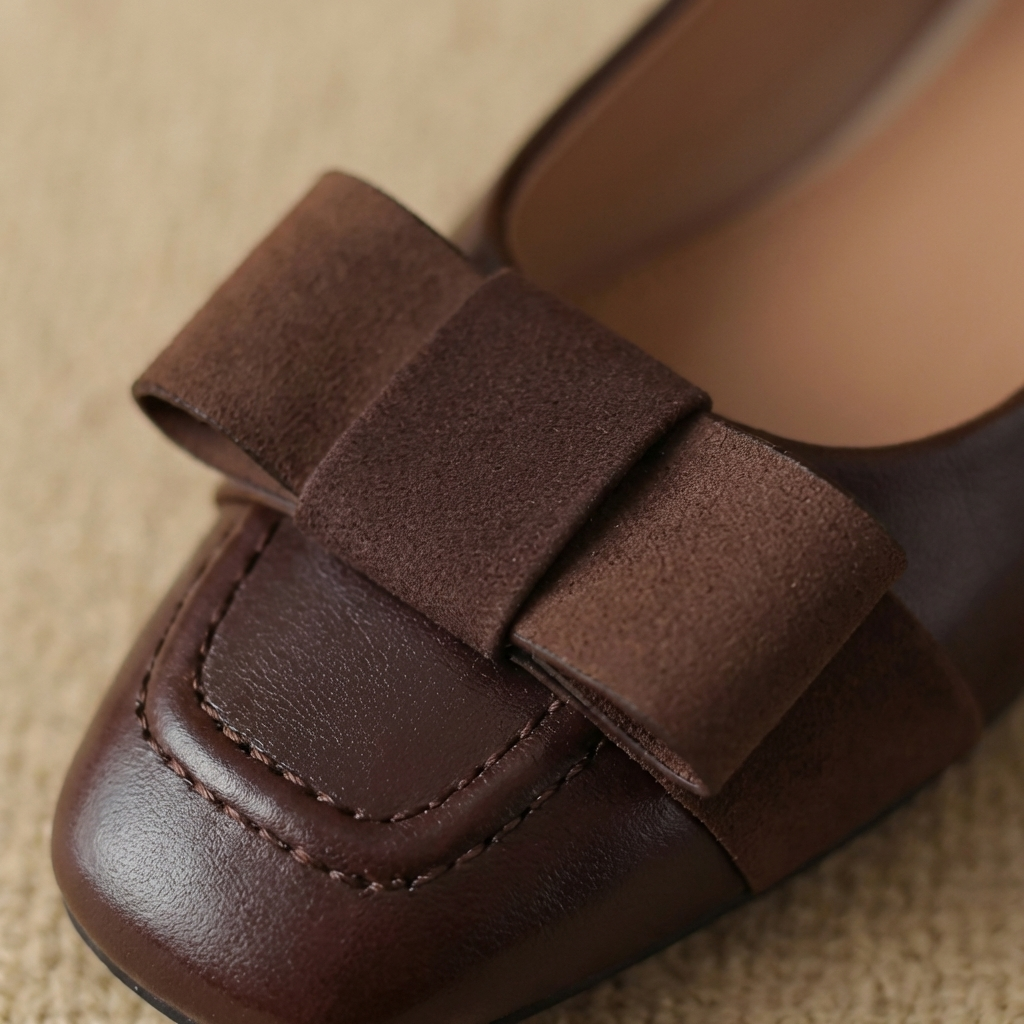 Camille Bowschoenen van Leer