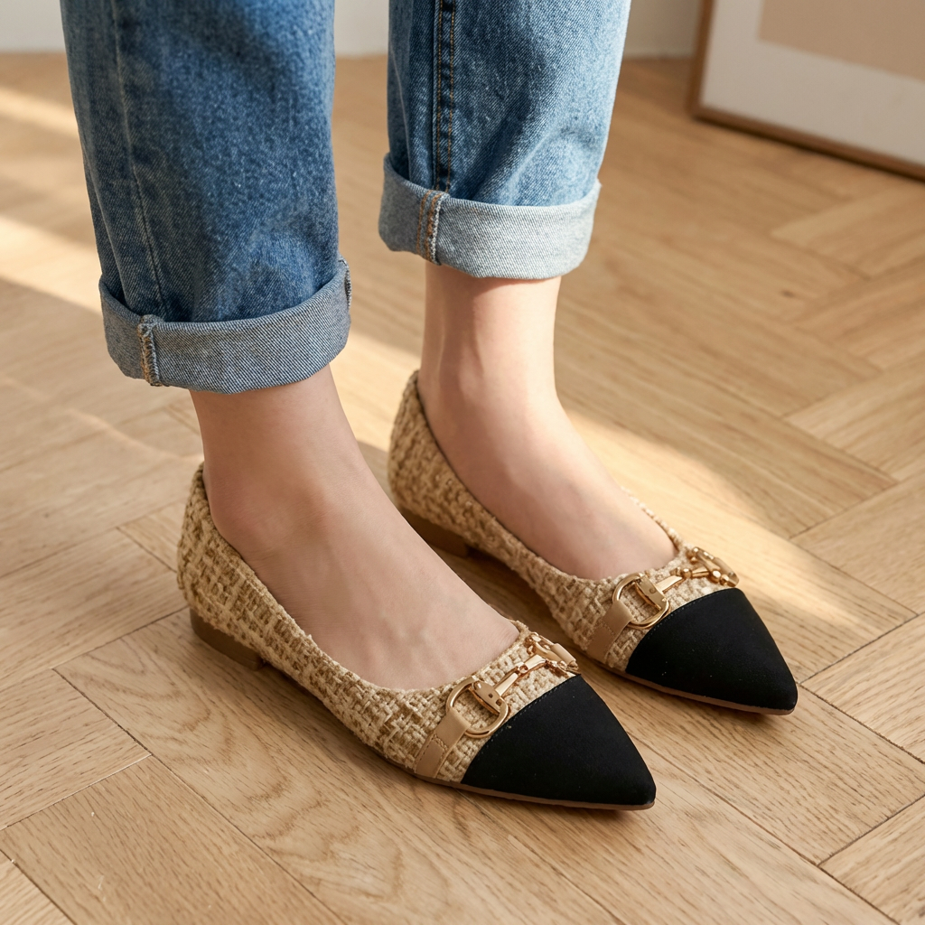 Verona Tweed Ballerina's