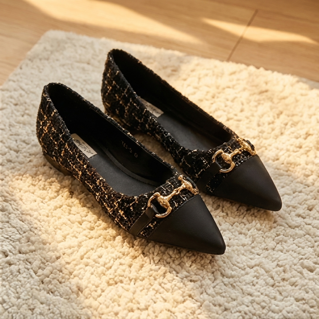 Verona Tweed Ballerina's