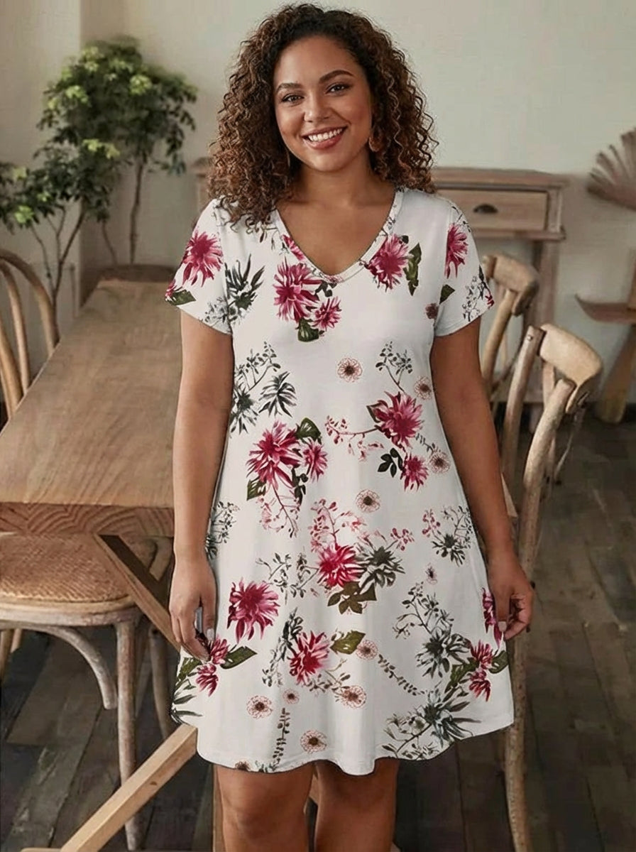 Colette - Gedrukt Bloemen Jurk