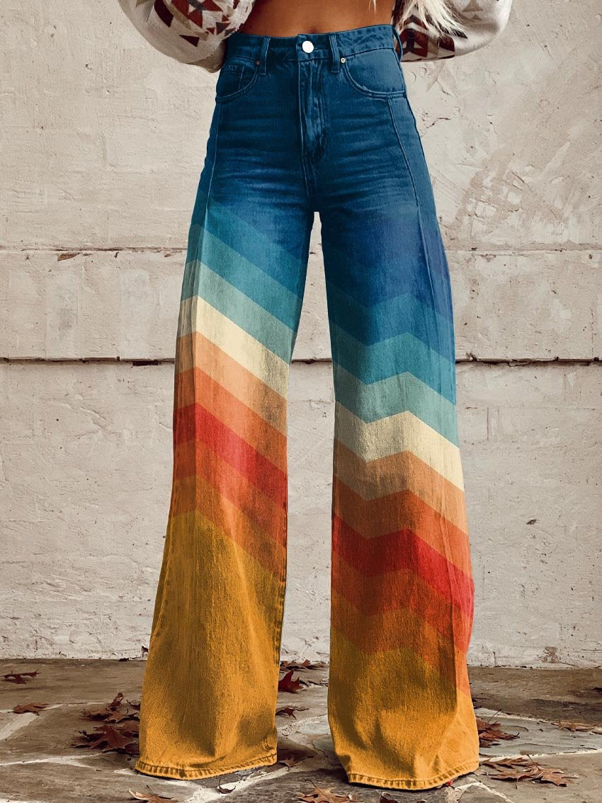 Léa – Elegante retro zigzag broeken