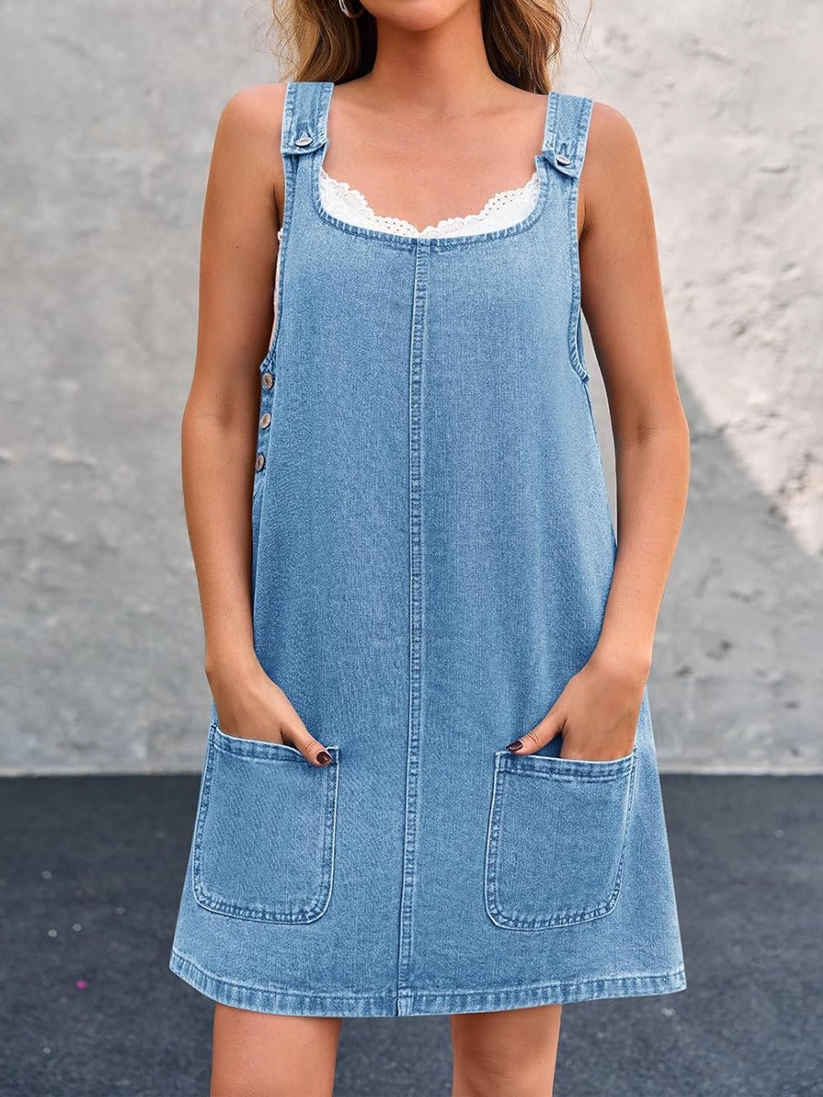 Lisa | Casual Denim Dungaree Jurk